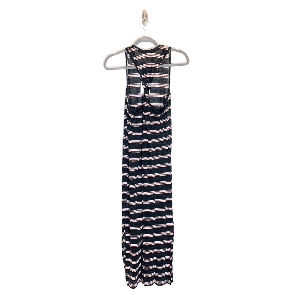 Joie Linen Brellen Striped Twist Back Maxi Dress Size Small NEW - Picture 3 of 7
